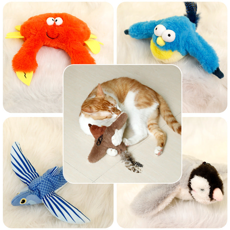 KFX-2500797 Jumping Plush Toy with Sound - Electric Fish, Bird, and Crab Options