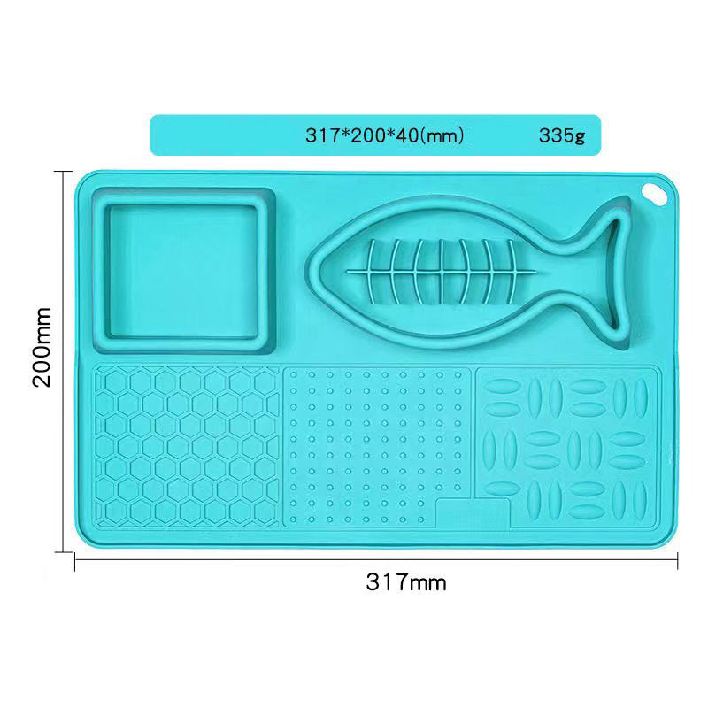 KFX-2501309 Multifunctional Slow Feeder Bowl and Licking Mat for Dogs and Cats with Suction Cups