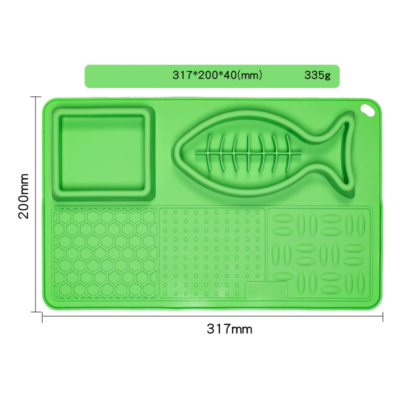 KFX-2501309 Multifunctional Slow Feeder Bowl and Licking Mat for Dogs and Cats with Suction Cups