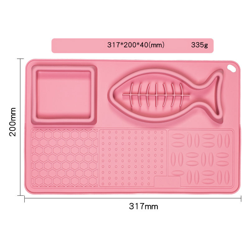 KFX-2501309 Multifunctional Slow Feeder Bowl and Licking Mat for Dogs and Cats with Suction Cups