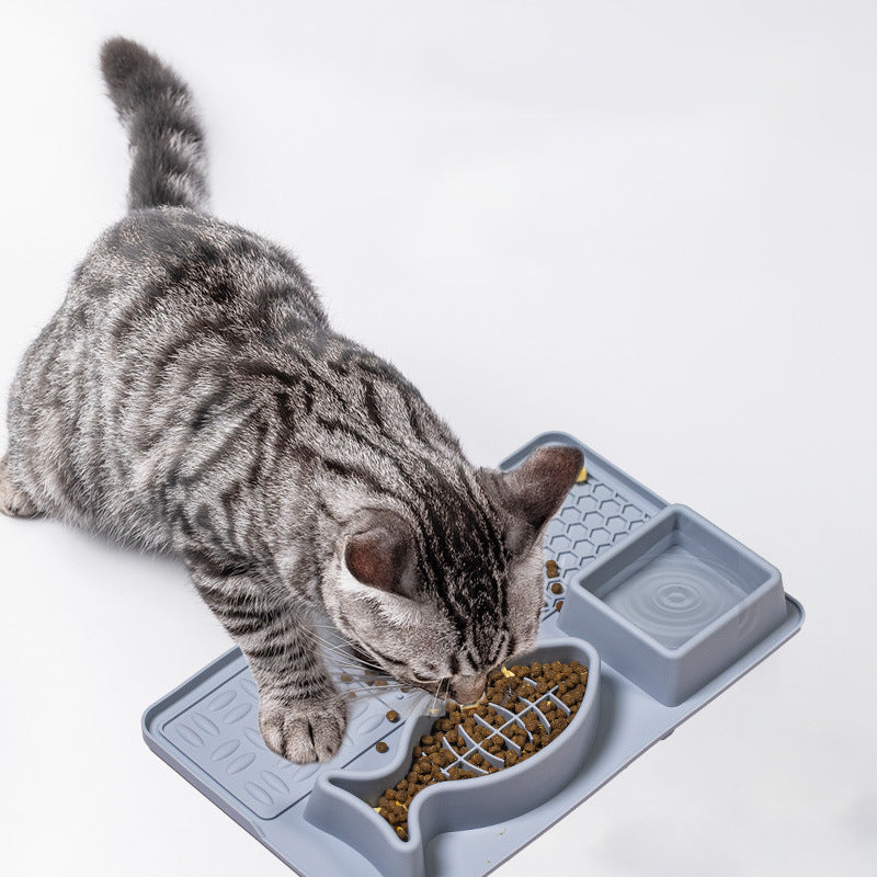 KFX-2501309 Multifunctional Slow Feeder Bowl and Licking Mat for Dogs and Cats with Suction Cups