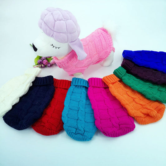 KFX-2504893 Cozy Wool Pet Sweater for Dogs in Multiple Colors and Sizes