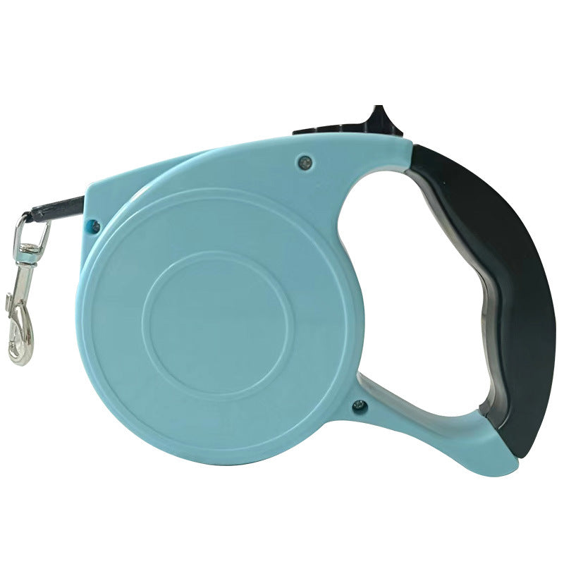 KFX-2506685 Automatic Retractable Pet Leash - Multifunctional Design in Blue, Pink, and Green, Made of Durable ABS, 15X10cm Size