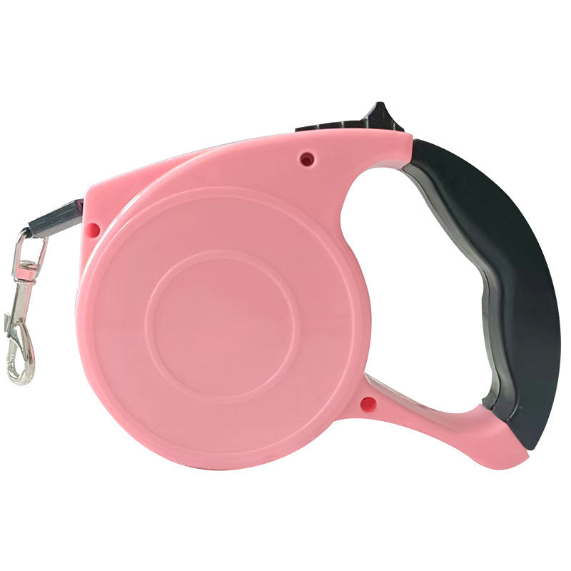 KFX-2506685 Automatic Retractable Pet Leash - Multifunctional Design in Blue, Pink, and Green, Made of Durable ABS, 15X10cm Size