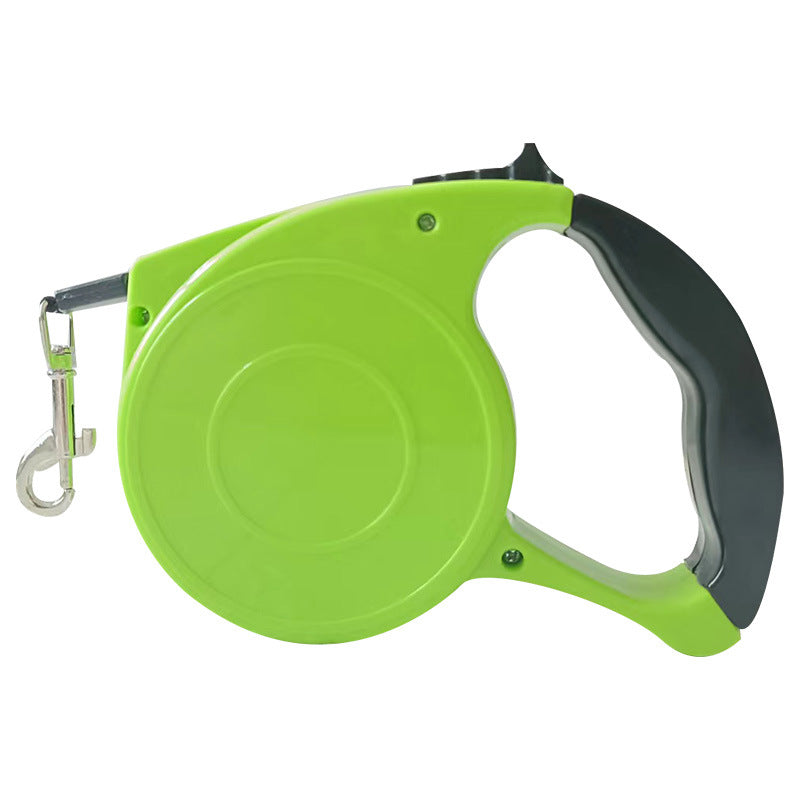 KFX-2506685 Automatic Retractable Pet Leash - Multifunctional Design in Blue, Pink, and Green, Made of Durable ABS, 15X10cm Size