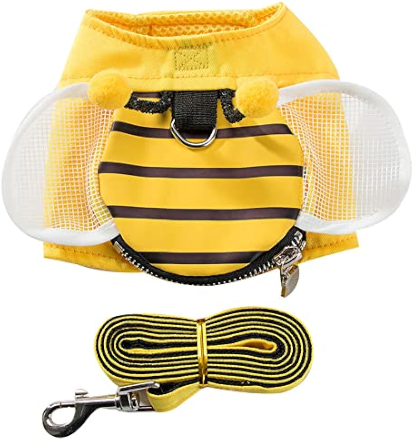KFX-2508349 Stylish Bee Suspender Set with Cat Harness and Leash for Fun Walks