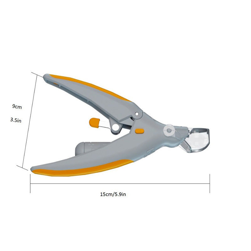 KFX-2510653 Multifunctional Pet Nail Clipper with Magnifying Glass and LED Light
