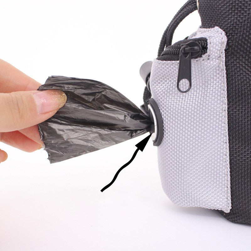KFX-2514877 Pet Snack Bag Training Waist Pack - Durable Oxford Material, 1L Capacity, Black, Medium Hardness