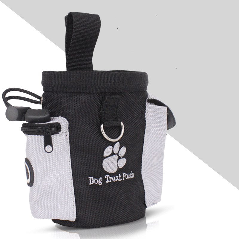 KFX-2514877 Pet Snack Bag Training Waist Pack - Durable Oxford Material, 1L Capacity, Black, Medium Hardness