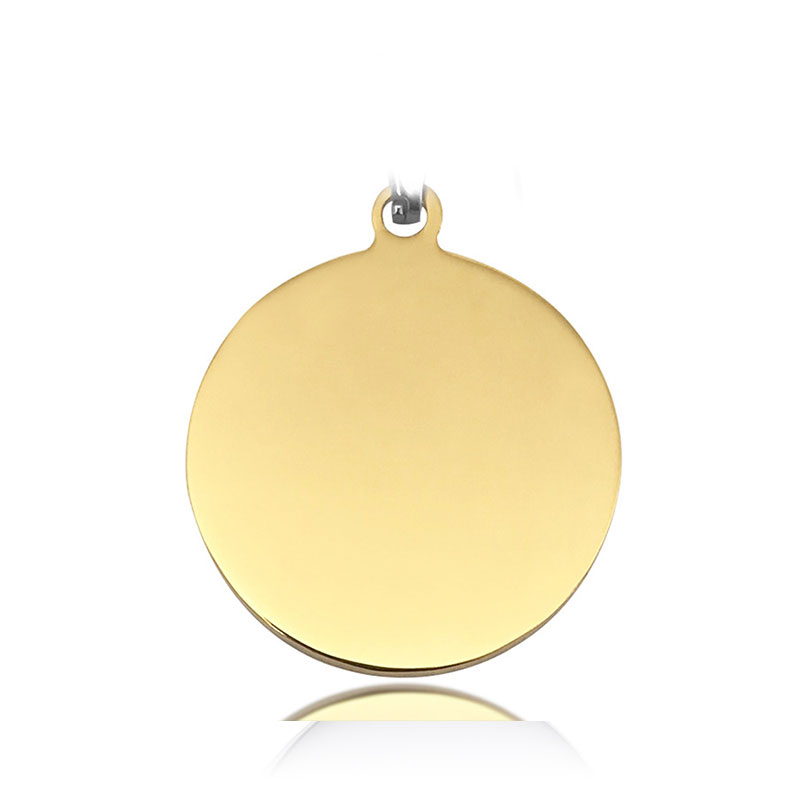 KFX-2515261 Titanium Steel Personalized Pet ID Tag - Durable Anti-Lost Design in Various Shapes