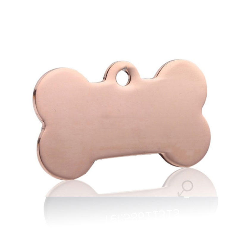 KFX-2515261 Titanium Steel Personalized Pet ID Tag - Durable Anti-Lost Design in Various Shapes