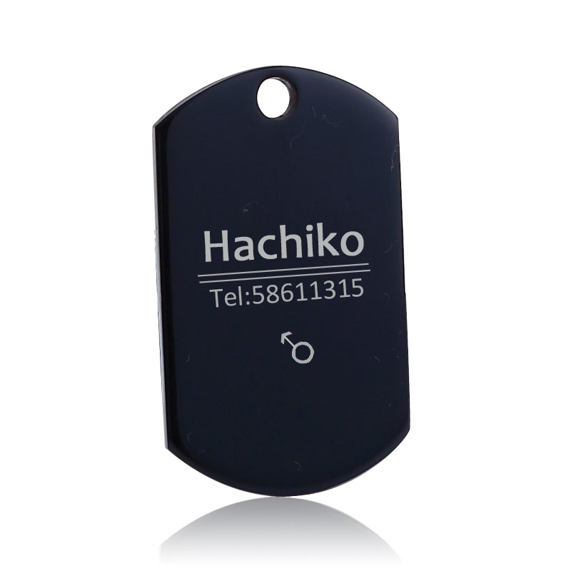 KFX-2515261 Titanium Steel Personalized Pet ID Tag - Durable Anti-Lost Design in Various Shapes