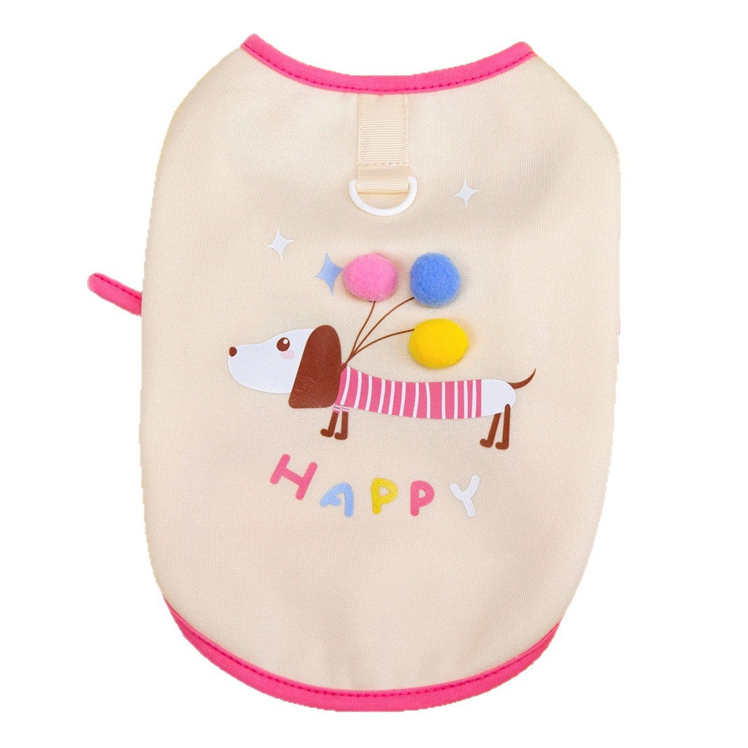 KFX-2518205 Dachshund Balloon Fleece Lined Sweatshirt Vest for Small Dogs - Unisex Casual Wear