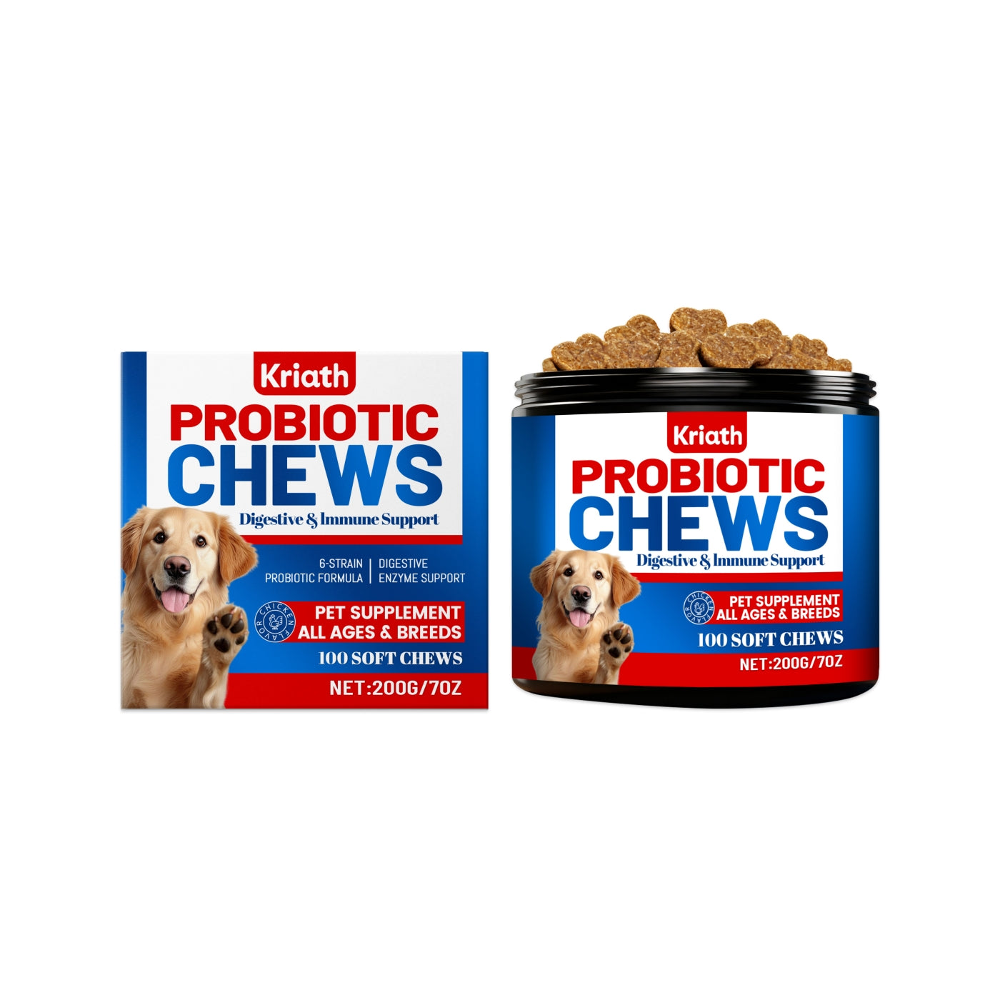 KFX-2518461 Dog Probiotic Soft Granules with Chicken & Beef for Digestive Health