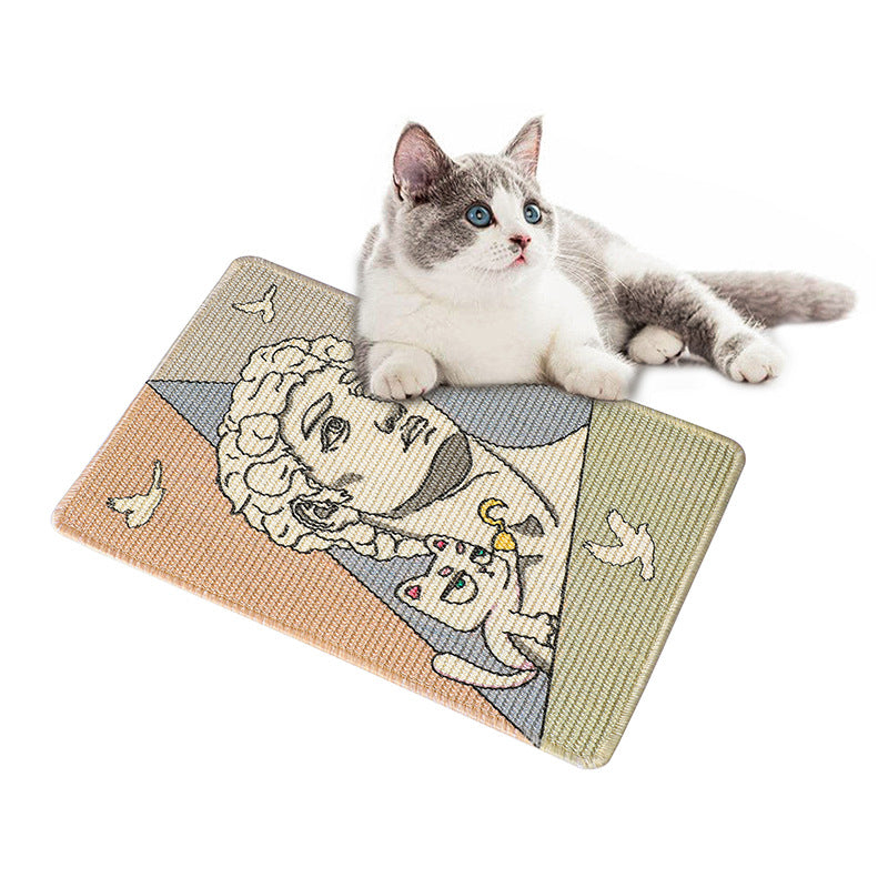 KFX-2518589 Sisal Cat Scratching Pad with Fun Cartoon Designs - Available in Multiple Styles and Sizes