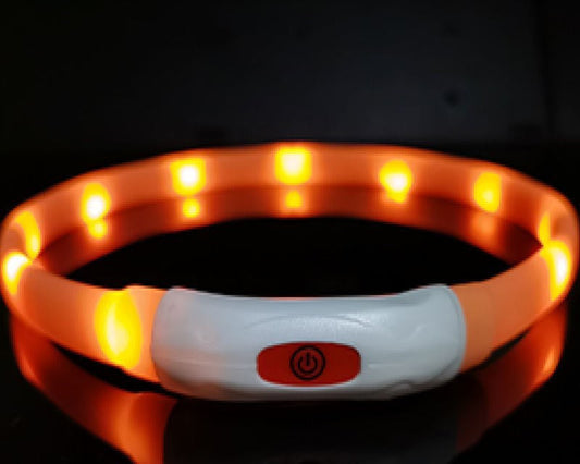 KFX-2520381 Luminous LED Dog Collar - Bright Colors in Small, Medium, and Large Sizes