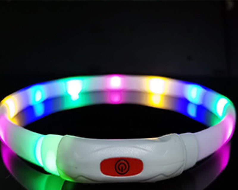 KFX-2520381 Luminous LED Dog Collar - Bright Colors in Small, Medium, and Large Sizes