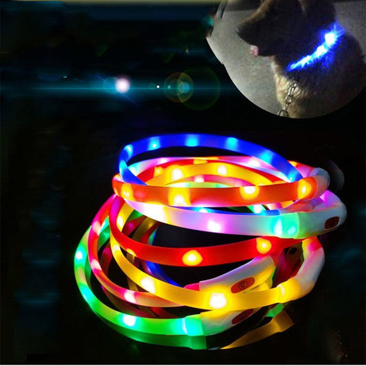 KFX-2520381 Luminous LED Dog Collar - Bright Colors in Small, Medium, and Large Sizes