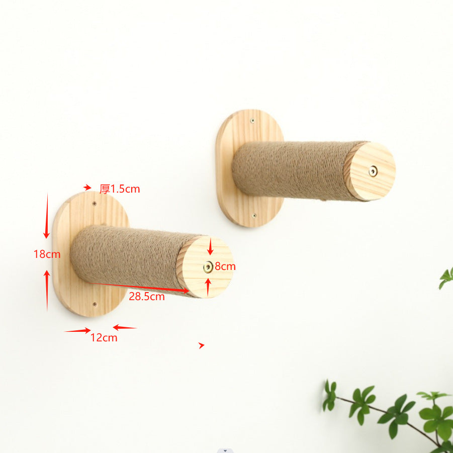 KFX-2521661 Wall-Mounted Cat Jumping Platform Made of Solid Wood for Active Pets