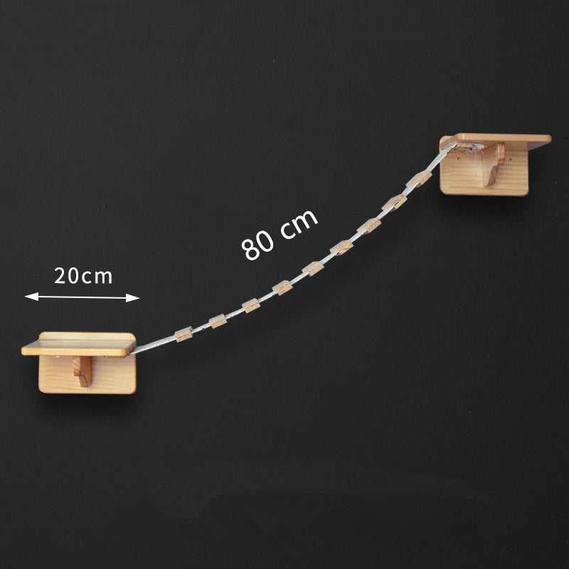 KFX-2521661 Wall-Mounted Cat Jumping Platform Made of Solid Wood for Active Pets