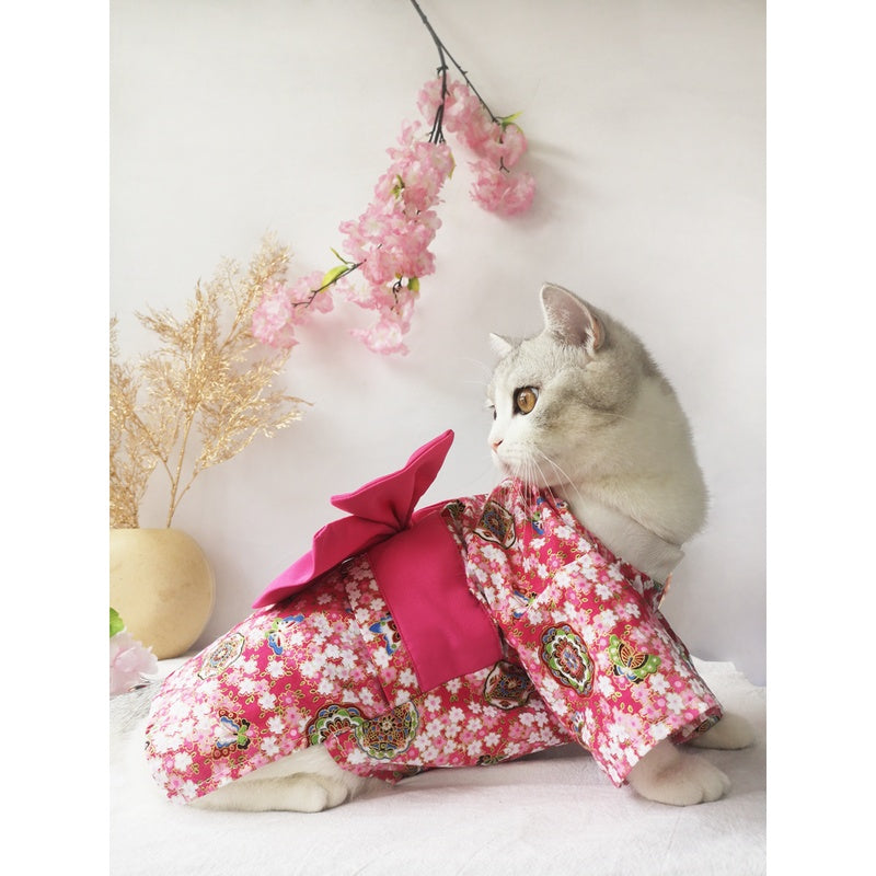 KFX-2522557 Cherry Blossom and Geisha Themed Apparel for Small Dogs and Cats - Various Sizes Available