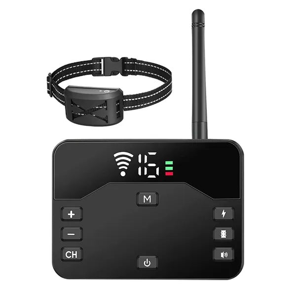 KFX-2523837 Wireless Electric Dog Fence System with Waterproof Receiver Collar for Small to Large Dogs