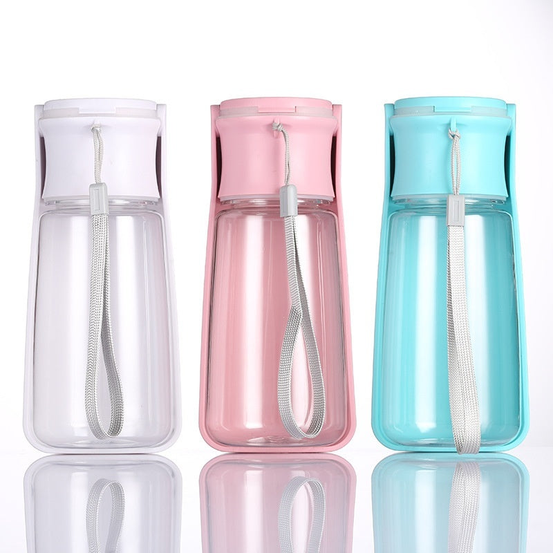 KFX-2524221 Portable Folding Pet Water Cup – Available in Blue, Pink, and Milky White, 350ML & 550ML with Activated Carbon