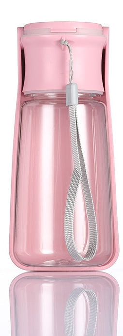 KFX-2524221 Portable Folding Pet Water Cup – Available in Blue, Pink, and Milky White, 350ML & 550ML with Activated Carbon