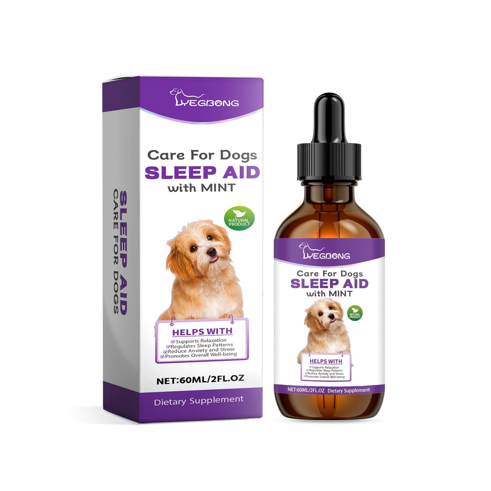 KFX-2526013 Dog Sleep Drops for Calm and Restful Nights - 60ml Nursing Drops
