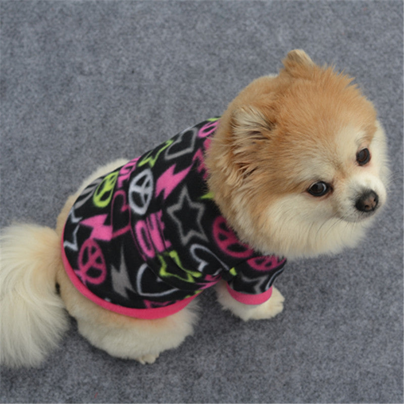 KFX-2528701 Warm Fleece Dog Vest for Autumn and Winter - Casual Style, 100% Cotton, Lightweight and Comfortable