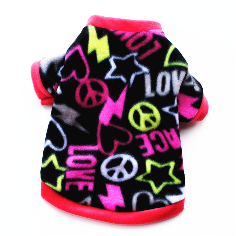 KFX-2528701 Warm Fleece Dog Vest for Autumn and Winter - Casual Style, 100% Cotton, Lightweight and Comfortable