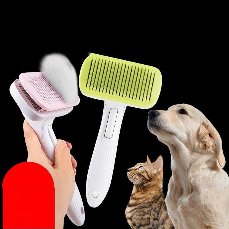 KFX-2529725 Automatic Pet Comb for Dogs and Cats - Durable ABS Grooming Brush in Multiple Colors