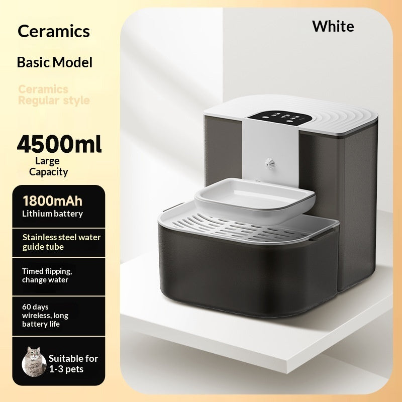 KFX-2529981 Thermostatically Controlled Automatic Pet Water Fountain with 60-90 Day Battery Life and Clean/Dirty Water Separation