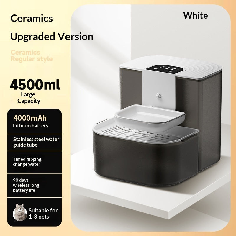 KFX-2529981 Thermostatically Controlled Automatic Pet Water Fountain with 60-90 Day Battery Life and Clean/Dirty Water Separation