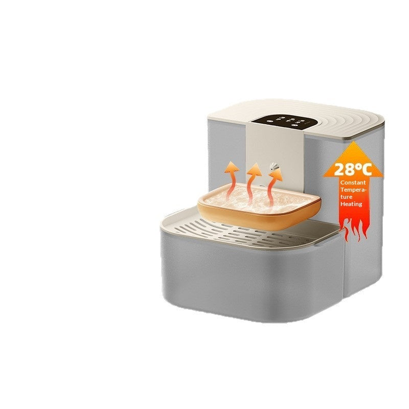 KFX-2529981 Thermostatically Controlled Automatic Pet Water Fountain with 60-90 Day Battery Life and Clean/Dirty Water Separation