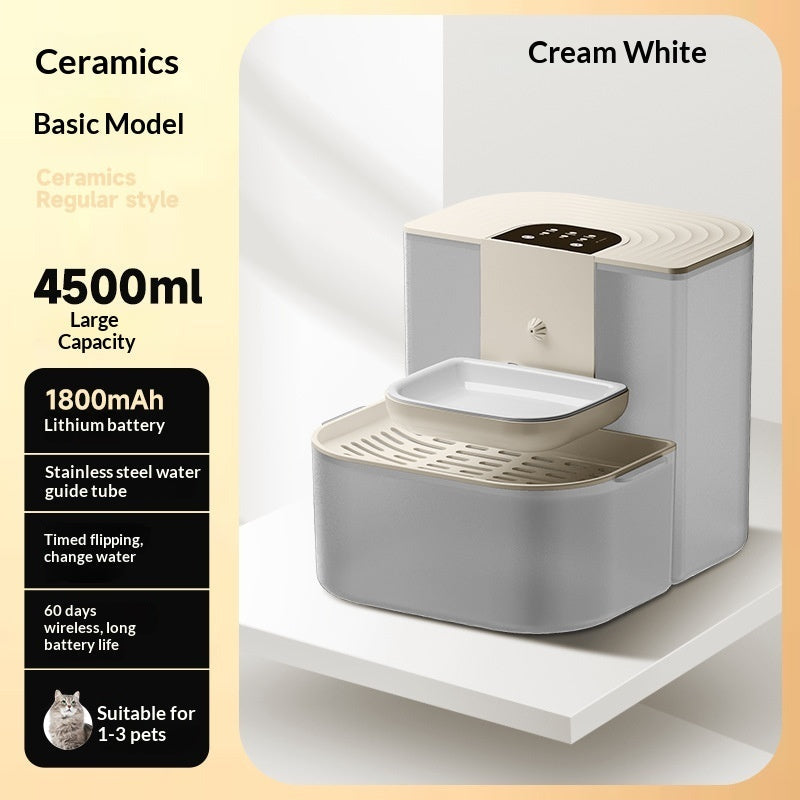 KFX-2529981 Thermostatically Controlled Automatic Pet Water Fountain with 60-90 Day Battery Life and Clean/Dirty Water Separation