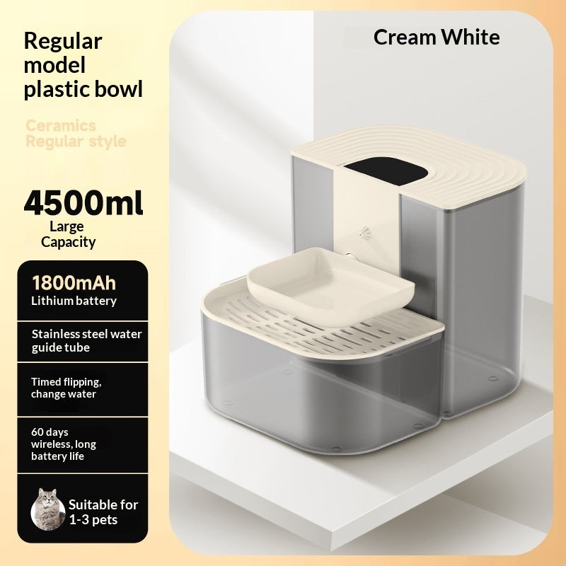 KFX-2529981 Thermostatically Controlled Automatic Pet Water Fountain with 60-90 Day Battery Life and Clean/Dirty Water Separation