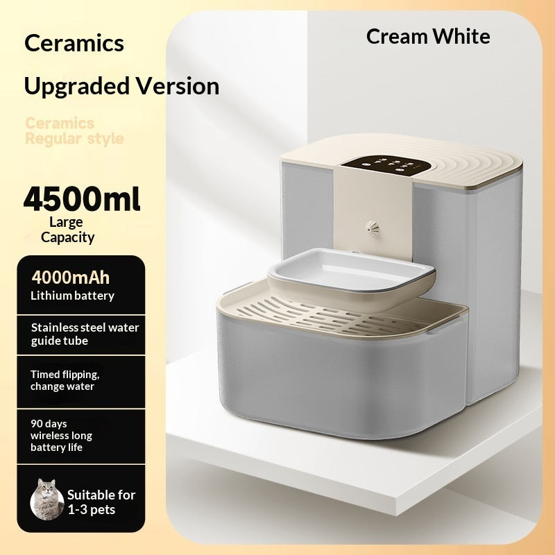 KFX-2529981 Thermostatically Controlled Automatic Pet Water Fountain with 60-90 Day Battery Life and Clean/Dirty Water Separation
