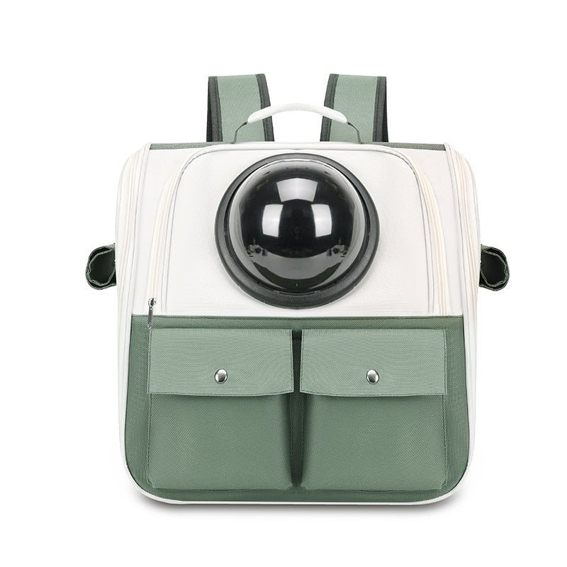 KFX-2530365 Portable Cat Backpack with Large Capacity - Soft Polyester Design in Khaki and Multiple Color Options