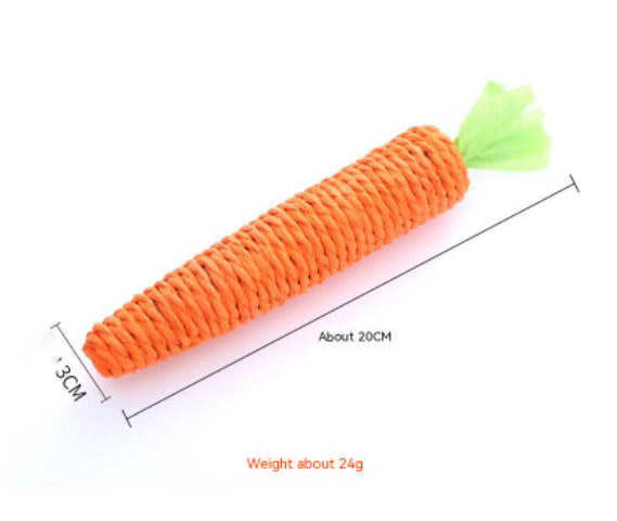 KFX-2532541 Cute Paper String Carrot Pet Toy for Cats