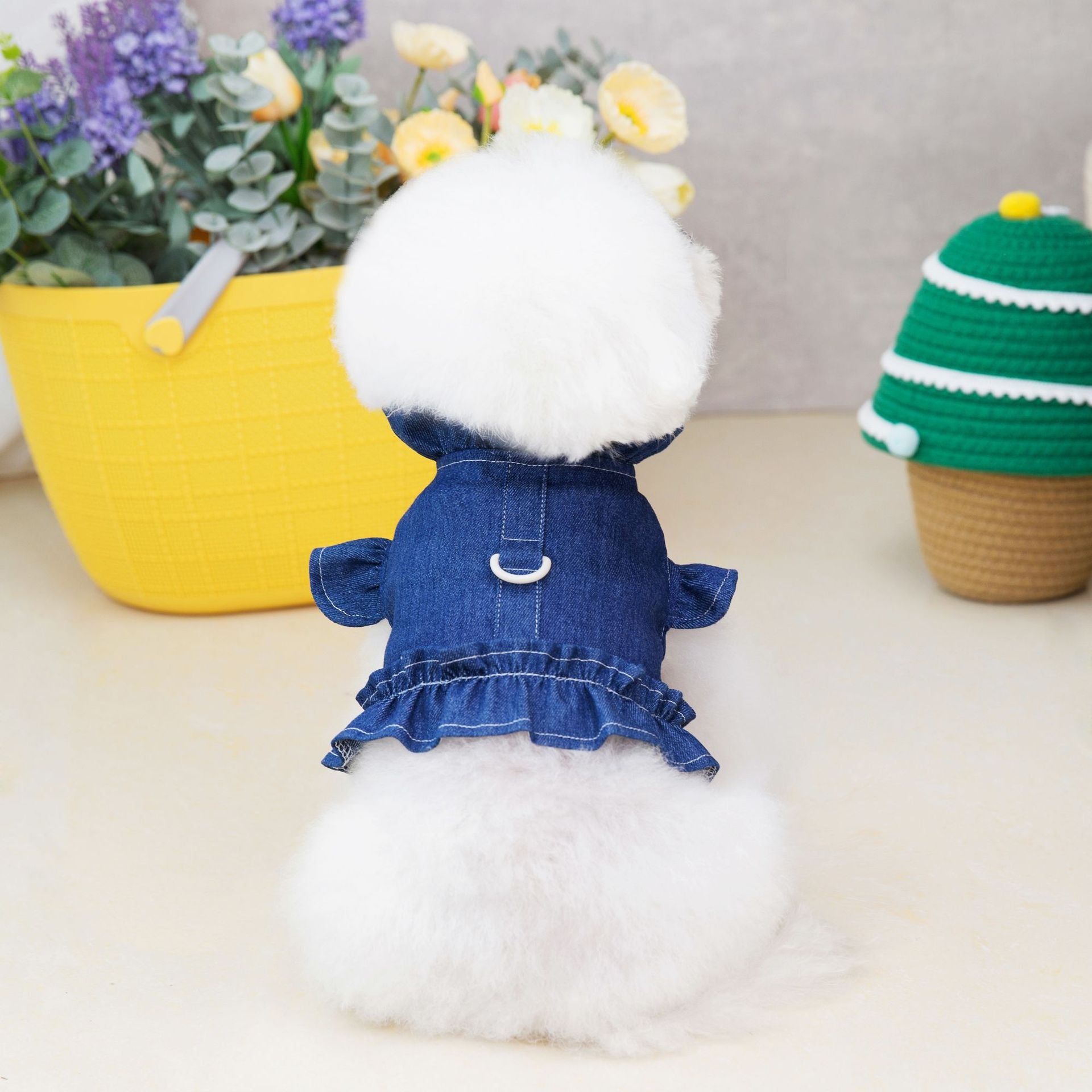 KFX-2534461 Light Blue Denim Pet Dress for Summer - Sizes S to XXL