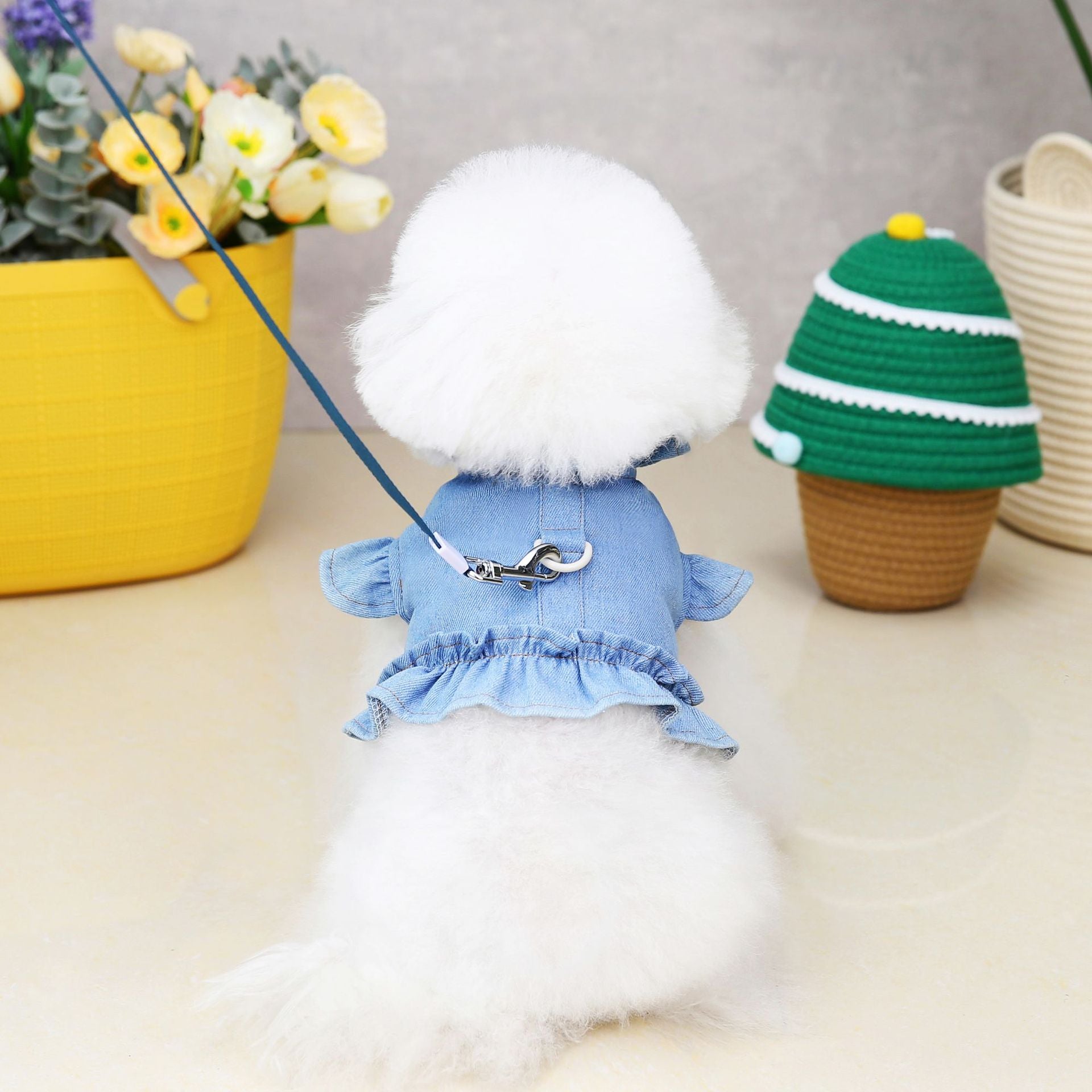 KFX-2534461 Light Blue Denim Pet Dress for Summer - Sizes S to XXL