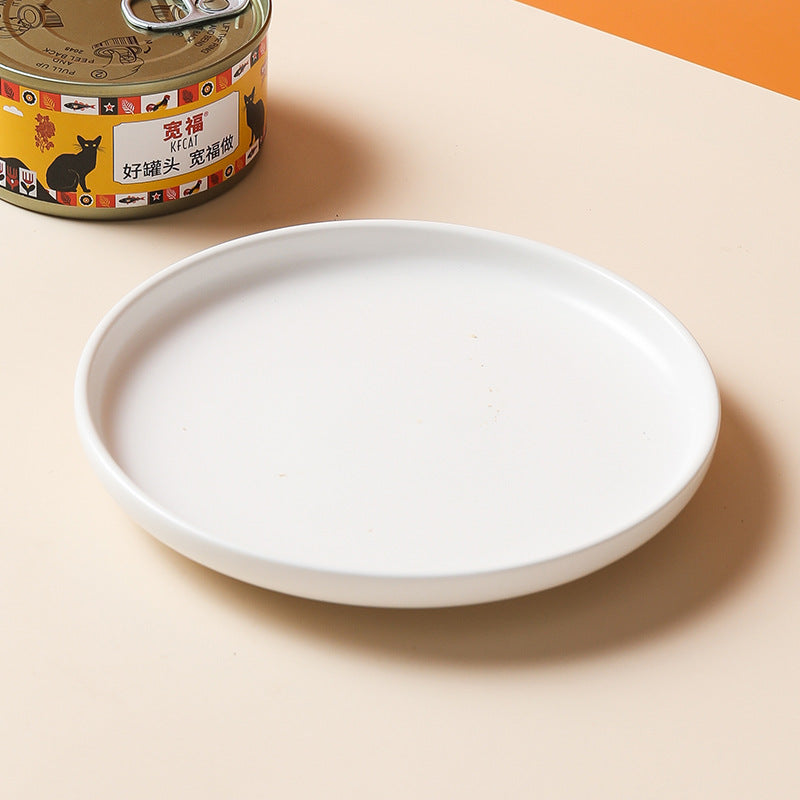 KFX-2534717 Handcrafted Ceramic Cat Plate - 6 Inch Anti-Overturn Design in Multiple Colors