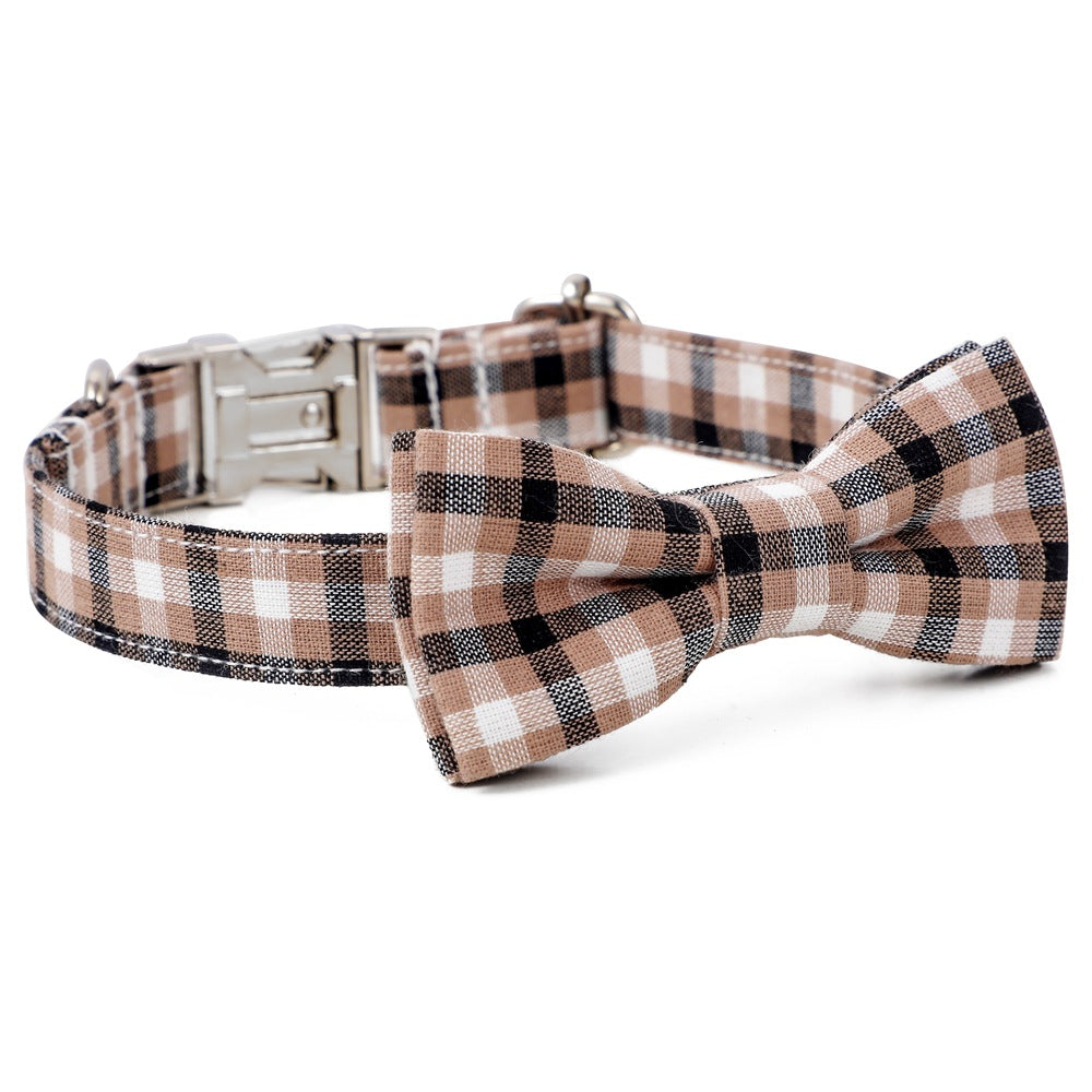 KFX-2535869 Cotton Dog Collar with Alloy Buckle - Available in Red, Yellow, Cyan, Blue, Brown, Multiple Sizes