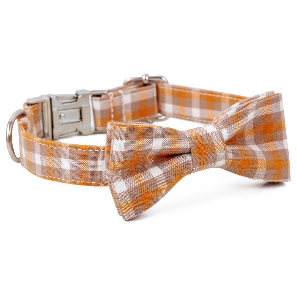 KFX-2535869 Cotton Dog Collar with Alloy Buckle - Available in Red, Yellow, Cyan, Blue, Brown, Multiple Sizes