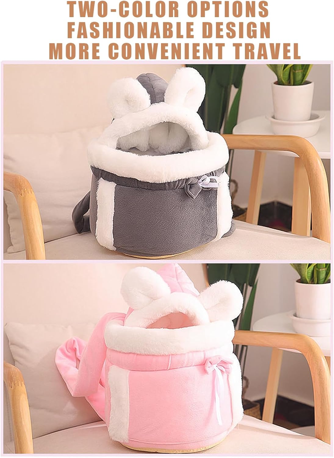 KFX-2536125 Cozy Cat Backpack Carrier with Double Pockets for Travel and Hiking