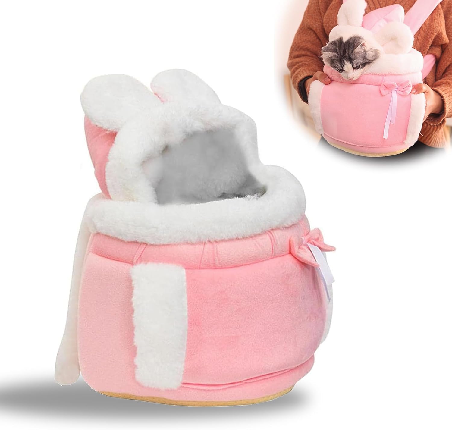 KFX-2536125 Cozy Cat Backpack Carrier with Double Pockets for Travel and Hiking