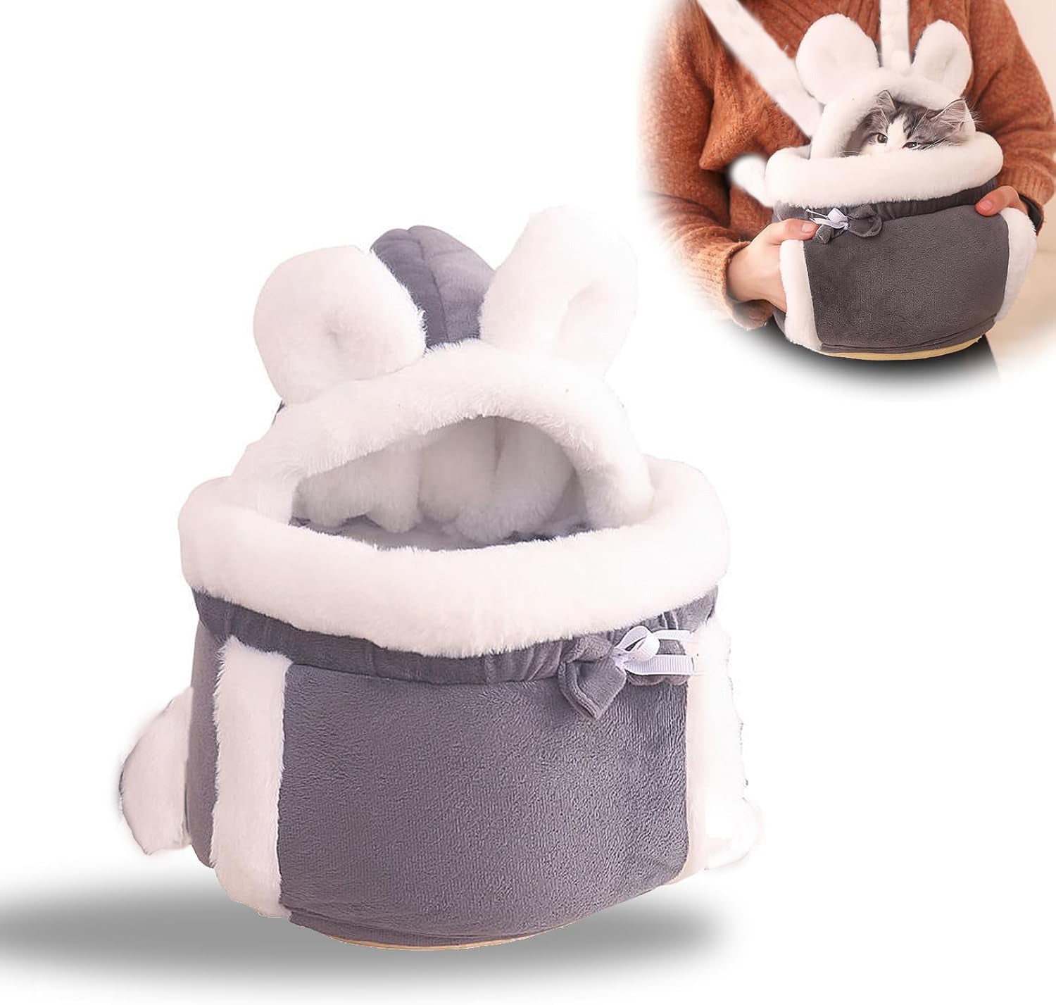 KFX-2536125 Cozy Cat Backpack Carrier with Double Pockets for Travel and Hiking