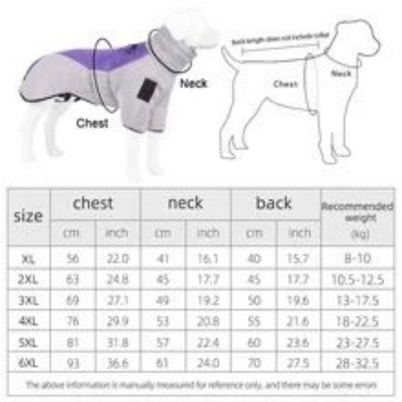 KFX-2539325 Waterproof Reflective Large Dog Winter Coat for Cold Weather and Snow