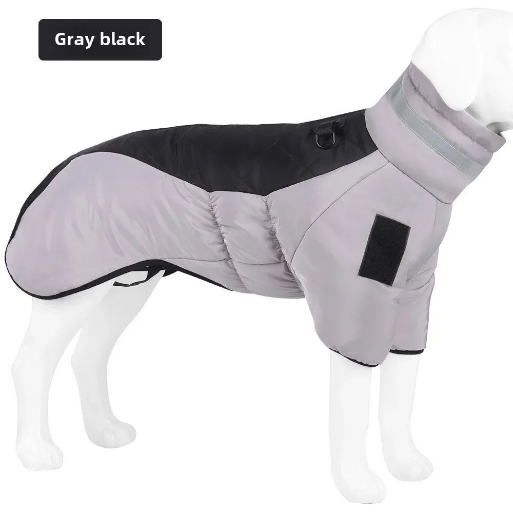 KFX-2539325 Waterproof Reflective Large Dog Winter Coat for Cold Weather and Snow